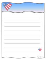 stationary - red, white, and blue