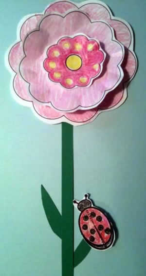 3-D flower art image
