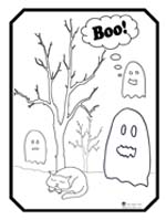 Click to download ghost coloring page
