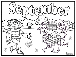 download September coloring page