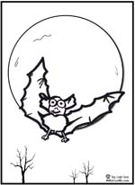 click image to download and print bat-moon coloring page