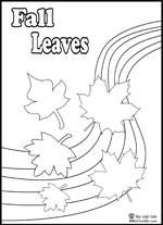 Click image to download fall leaves coloring page