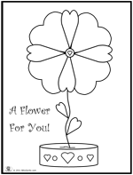 click to download and print flower coloring page