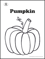 click to download and print pumpkin coloring page