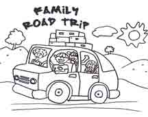 Road Trip coloring page