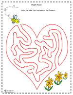 Click image to download and print heart maze