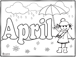 Click image to download and print April coloring page