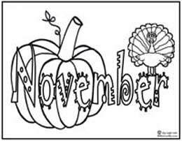 Click image to download and print November themed coloring page