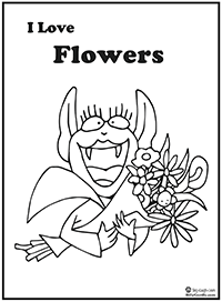 Clickc to download and print Betty Bat coloring page