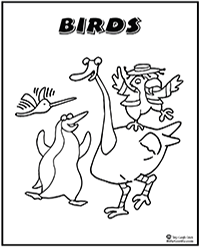 Birds Coloring page